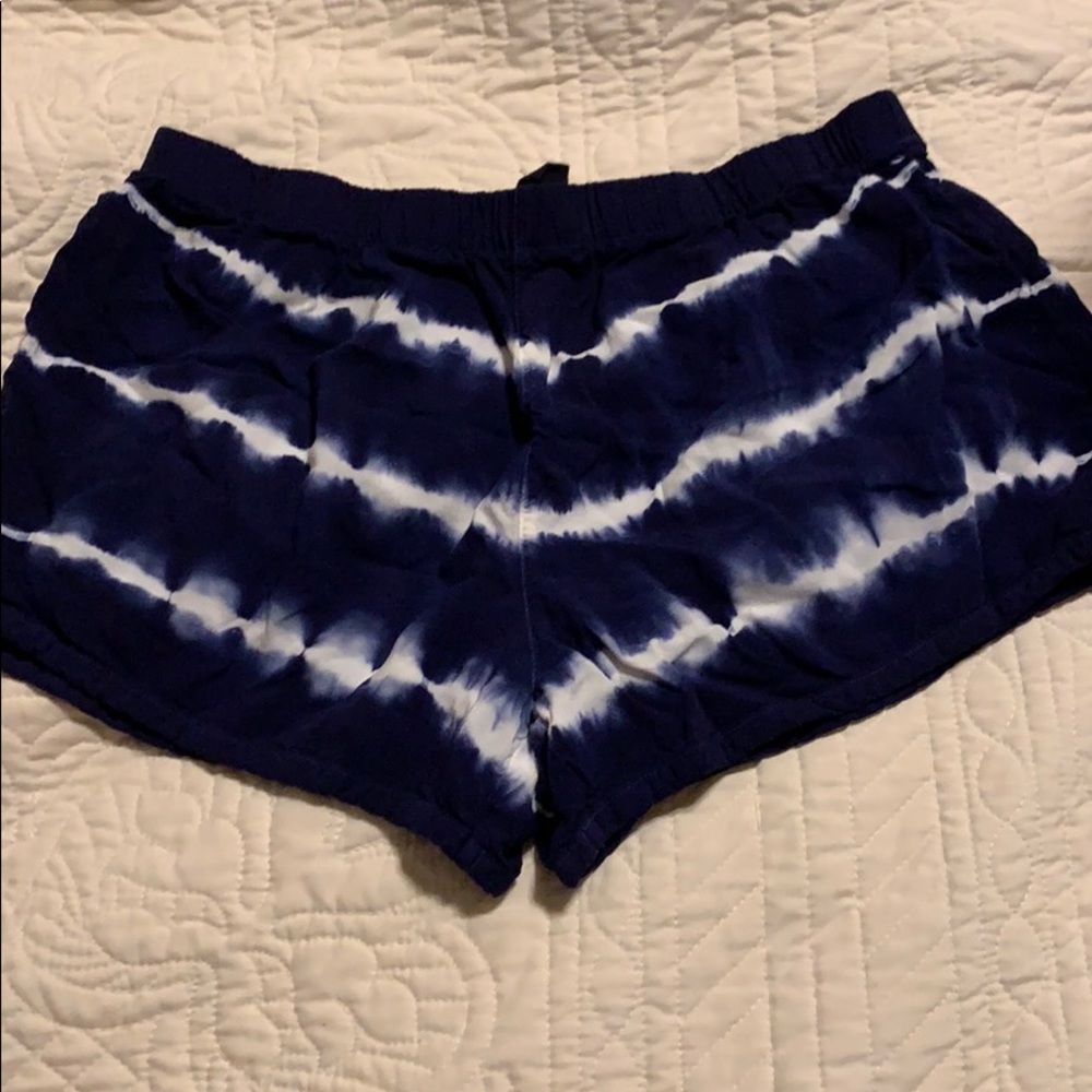 Forever 21 navy tie dyed lounge shorts.